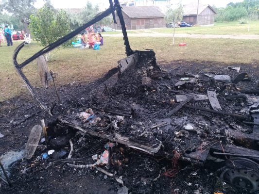 VIDEO. ALERTĂ în Mamaia: explozia unei butelii a distrus o rulotă!