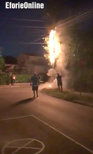 VIDEO. SCURT-CIRCUIT! A fost afectat iluminatul public din Eforie