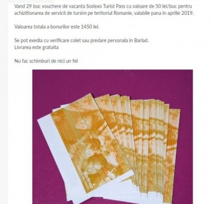 Bugetarii îşi vând voucherele de vacanţă pe net. Cu cât se vinde un astfel de bon valoric