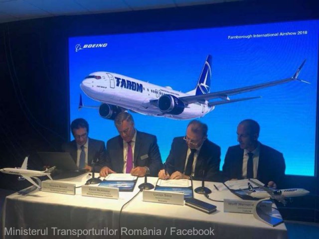 TAROM achiziţionează 5 aeronave Boeing noi. Direcţia Tehnică a companiei devine partener oficial Boeing