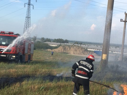 GALERIE FOTO. INCENDIU la periferia Tulcei. Casele din zonă, în PERICOL!