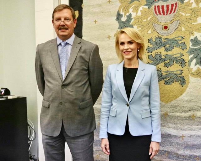 Gabriela Firea, întâlnire cu primarul orașului Tallinn- cel mai digitalizat oraș european