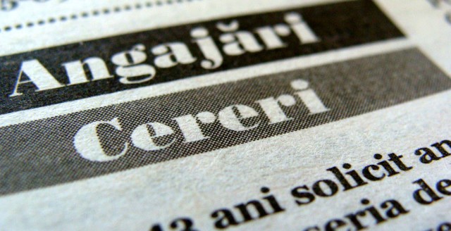 INS: Numărul locurilor de muncă vacante creşte cu 3.000 în trimestrul II din acest an, la 61.400