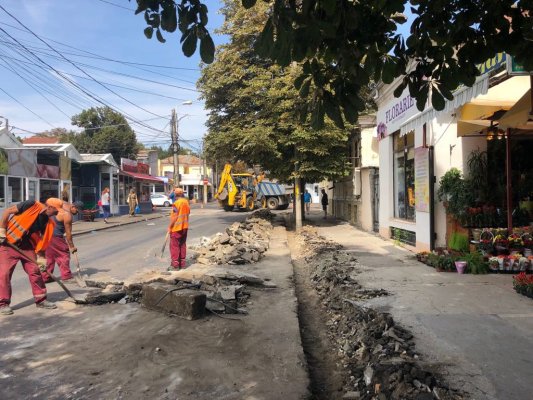 Trotuarele din Constanţa, în plin proces de reabilitare