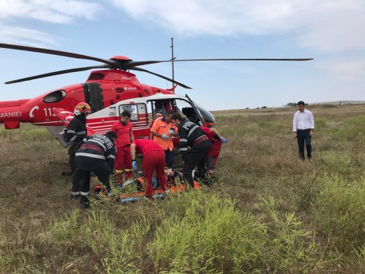 Accident rutier la Ovidiu: a intervenit elicopterul SMURD!