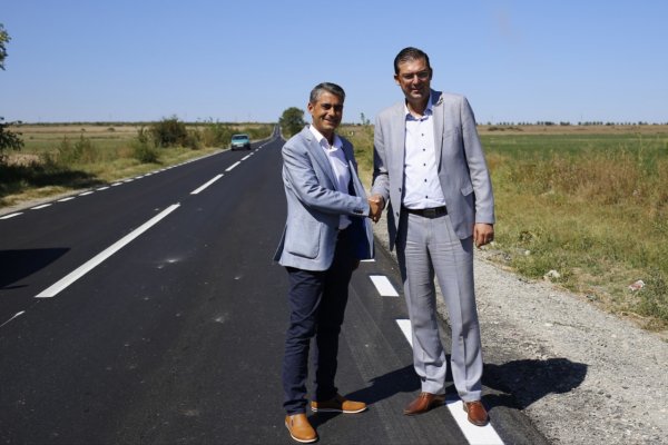 A fost inaugurat tronsonul de drum reabilitat de pe DJ224, Medgidia - Tortoman - Siliștea! VIDEO