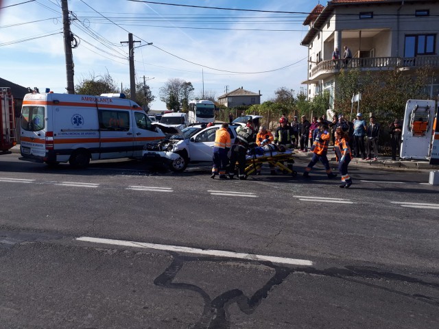 Accident rutier în localitatea 23 August: mai multe victime!