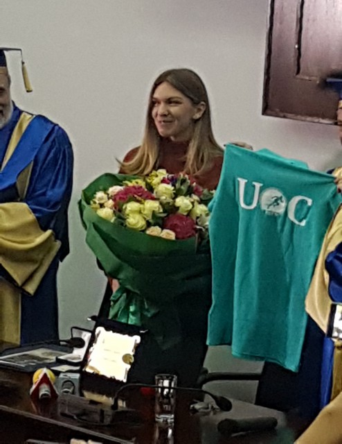 Simona Halep a primit PRIMUL titlul de AMBASADOR al Universității Ovidius din Constanța. VIDEO!