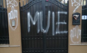Protestatari amendaţi după vandalizarea gardului casei lui Iordache