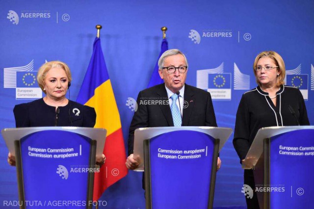 Juncker, după întrevederea cu Dăncilă: Preşedenţia română a Consiliului UE va fi dificilă şi survine într-un moment crucial pentru UE