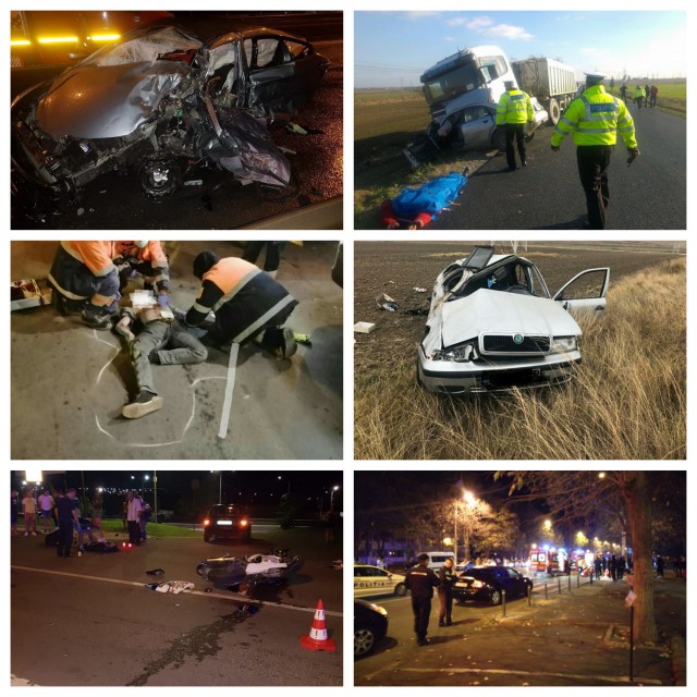 Statistica polițiștilor: 35 de accidente GRAVE, 12 MORȚI!