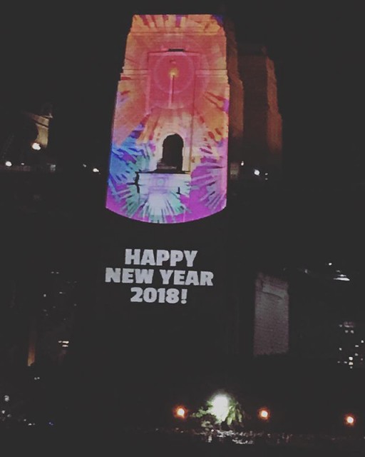 Mesaj greşit de Anul Nou, proiectat pe Harbour Bridge din Sydney