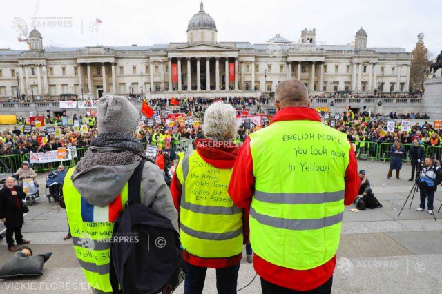 Marea Britanie: Manifestaţia ''vestelor galbene'' împotriva austerităţii la Londra