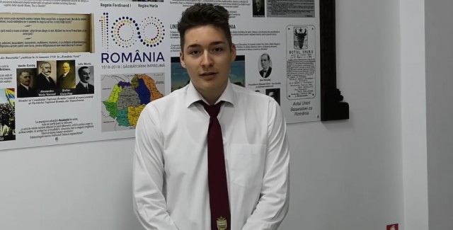 Constanța, reprezentată de un tânăr de 17 ani la un eveniment al Alianței Colegiilor Centenare din România