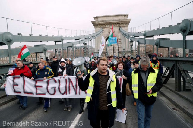 Ungaria: Mii de persoane au protestat la Budapesta împotriva legii care modifică regimul orelor suplimentare