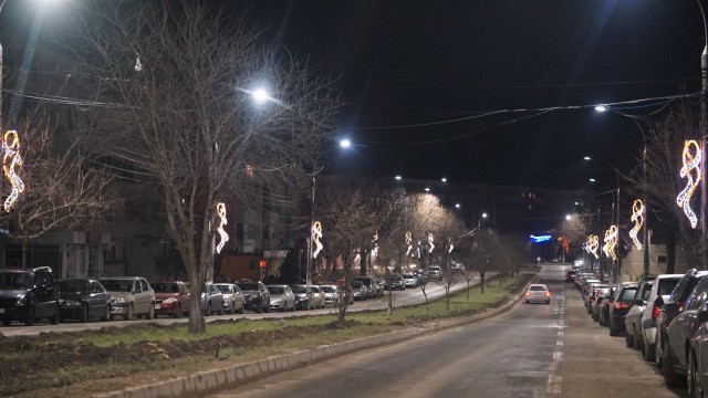 Iluminat stradal cu becuri led, în Mangalia