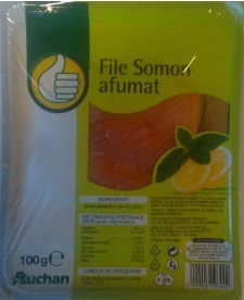 Somon depistat cu Listeria retras de la vânzare de Auchan