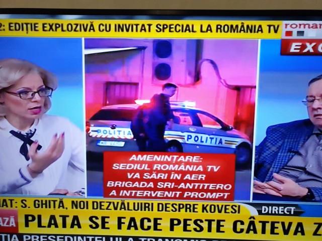 Amenințare cu bombă la sediul România TV!