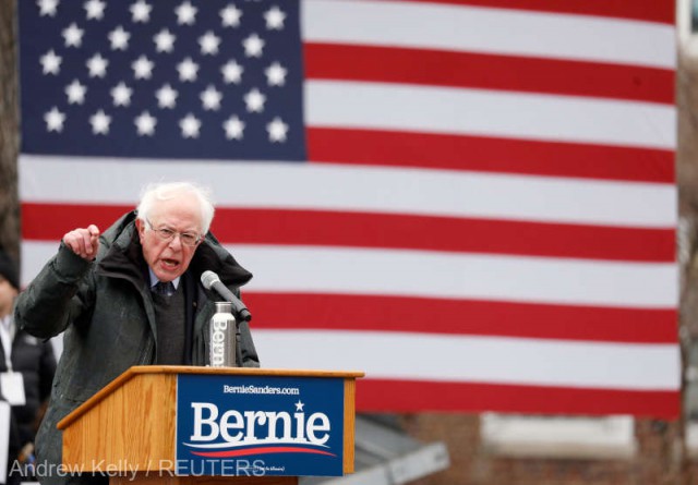 SUA: Bernie Sanders îşi lansează campania electorală şi îl califică pe Trump drept 