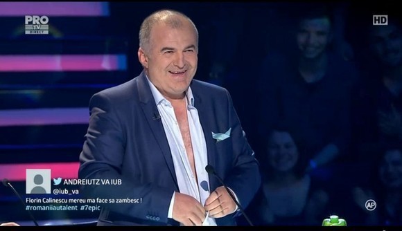 Florin Călinescu i-a oferit Golden Buzz unei frumoase soprane la „Românii au talent“