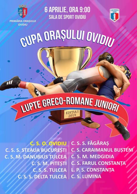 Concurs de lupte greco romane pentru prichindei, la Ovidiu