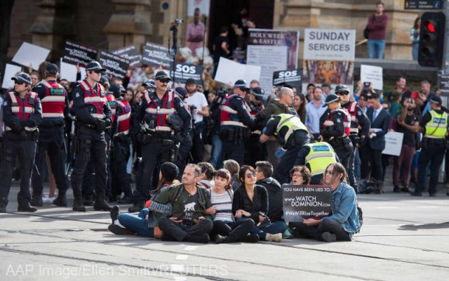 Activiştii vegani au provocat blocaje majore în traficul rutier din mai multe oraşe din Australia