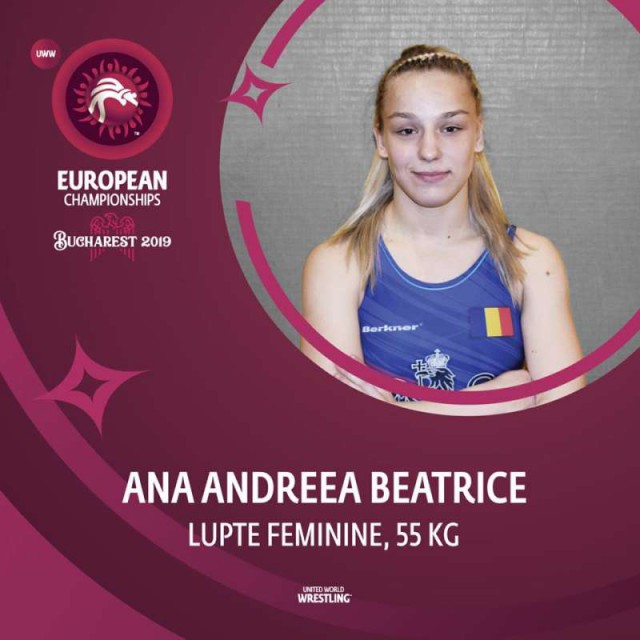 Andreea Beatrice Ana a câştigat medalia de bronz, prima a României la Campionatele Europene de lupte de la Bucureşti