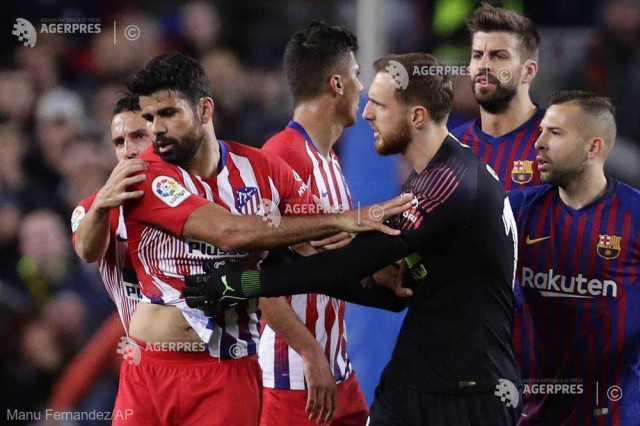 Diego Costa (Atletico Madrid) a primit o suspendare de opt meciuri pentru insultarea arbitrului