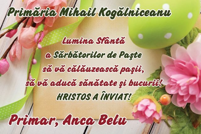 Primăria Mihail Kogălniceanu vă urează: Sărbători fericite!