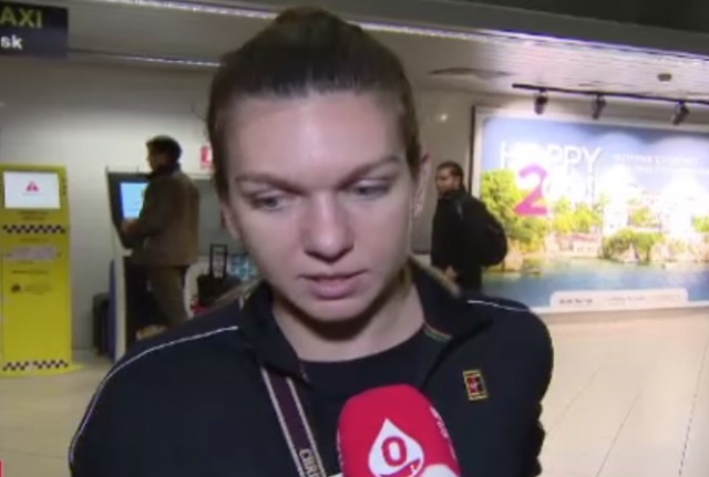 Simona Halep a revenit în România, s-a supărat și a plecat în timpul interviului de pe aeroportul Otopeni