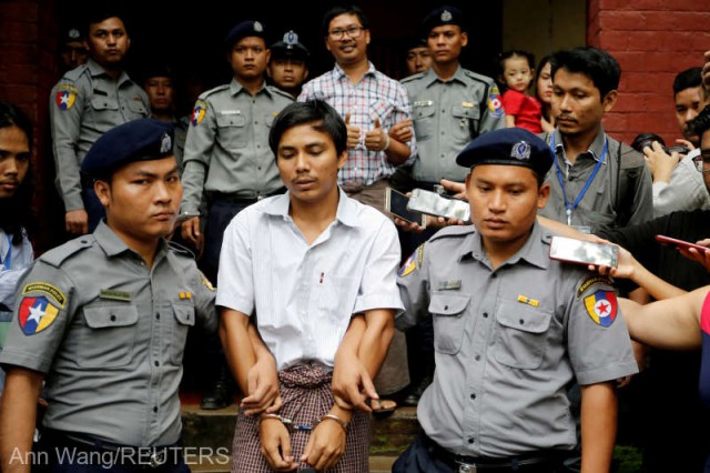Jurnaliştii Reuters aflaţi în detenţie în Myanmar, recompensaţi cu Premiul ''Guillermo Cano'' pentru libertatea presei