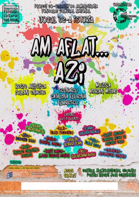 La teatru, GRATUIT! Peste 2500 de liceeni din Constanța vor urmări spectacolul „Am aflat... azi”
