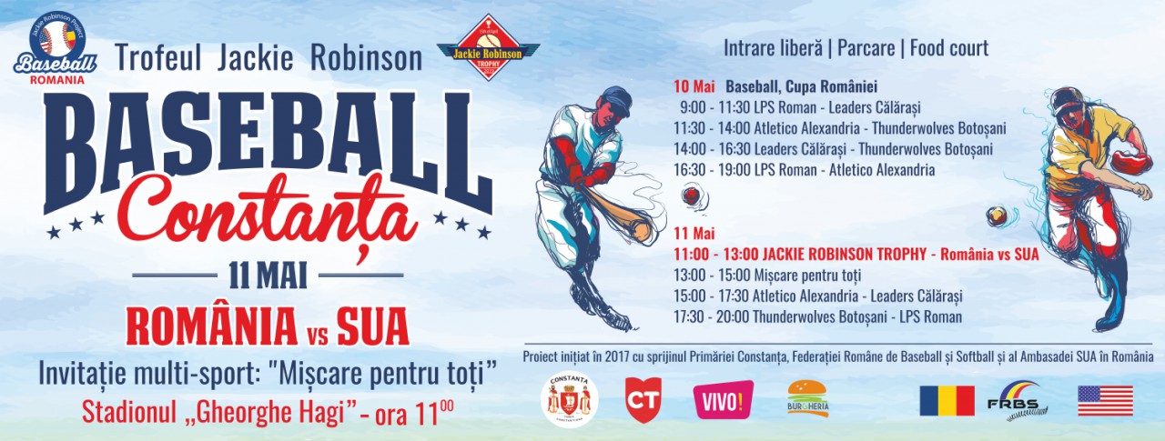 Evenimente sportive, la sfârșit de săptămână, în Constanța: „Baseball, Cupa României”, „Mișcarea pentru toți” și „Trofeul Jackie Robinson”