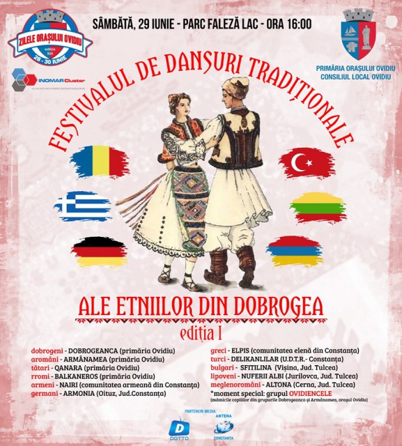 EVENIMENT INEDIT la Ovidiu: Festival de Dansuri Tradiţionale ale Etniilor din Dobrogea