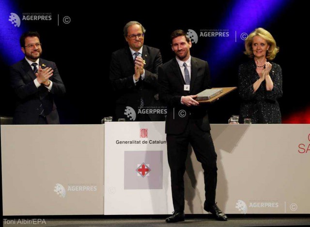 Leo Messi a primit Crucea Sant Jordi pentru modestie şi cinste