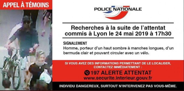 Explozia de la Lyon: Poliţia franceză difuzează pe Twitter noi fotografii ale suspectului