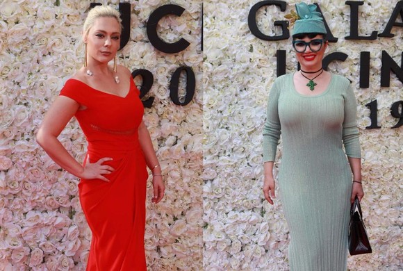 Ozana Barabancea și Giulia Nahmany „mulate” și senzuale după ce au slăbit 95 kg. Cum au ieșit la teatru