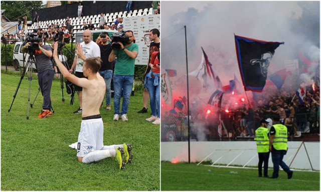 Violențe extreme în CSA Steaua - Carmen! Fanii din Peluza SUD s-au bătut pe teren cu forțele de ordine după ce echipa a ratat încă o dată promovarea