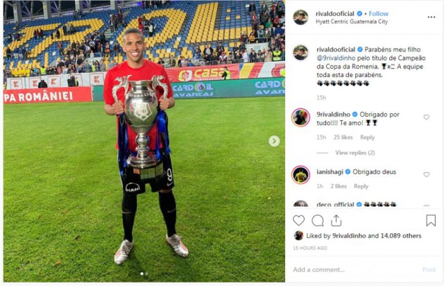 Rivaldo și-a felicitat fiul pe Instagram! Ce i-a răspuns Rivaldinho și reacția lui Ianis Hagi