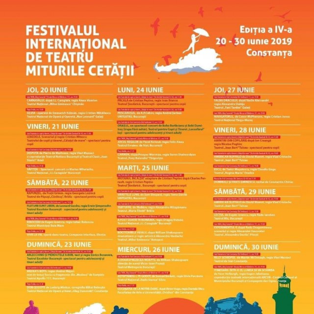 Constănţeni, sunteţi invitaţi la Festivalul Internaţional de Teatru „MITURILE CETĂŢII”!