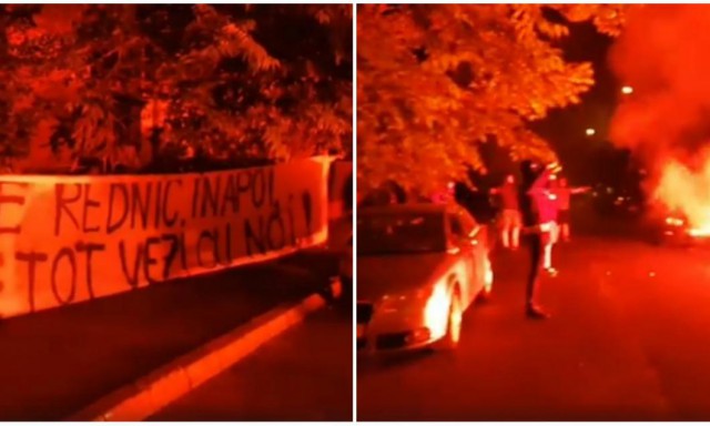 Ultraşii lui Dinamo continuă războiul şi la miezul nopţii! Au mers acasă la Bogdan Bălănescu