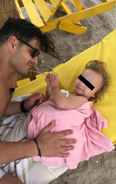 Liviu Vârciu, cu fetița la filmările emisiunii lui Nea Mărin