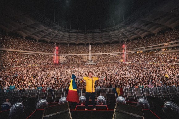 Ed Sheeran a publicat imagini spectaculoase după concertul susținut la Arena Națională