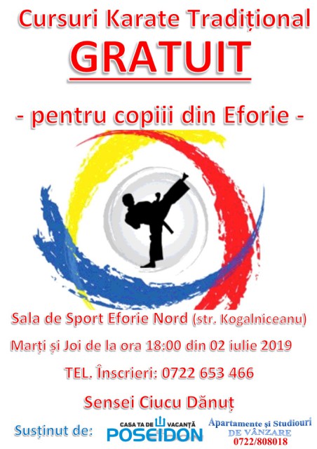 Cursuri Karate Traditional pentru copiii din Eforie! Toţi doritorii se pot înscrie GRATUIT