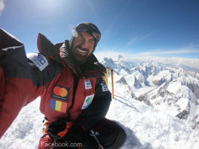 Alpinism: Alex Găvan a escaladat un nou vârf de peste 8.000 de metri, Gasherbrum 2