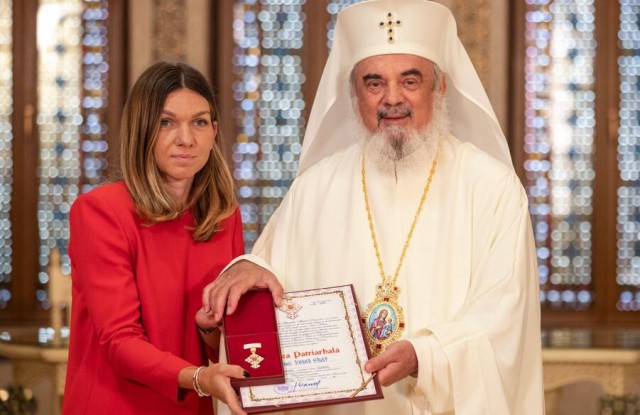 Simona Halep a primit cea mai înaltă distincție din partea Patriarhiei Române: ”Mulțumesc lui Dumnezeu, mă bucur că sunt româncă!”