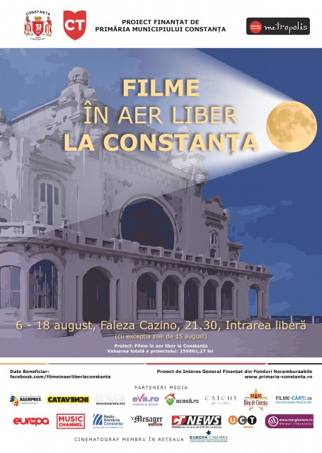 Comedii și filme de aventuri în aer liber pe Faleza Cazino din Constanța