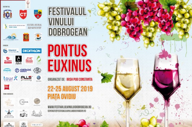 Primăria Municipiului Constanța vă invită la „Festivalul Vinului Dobrogean 2019 Pontus Euxinus”!