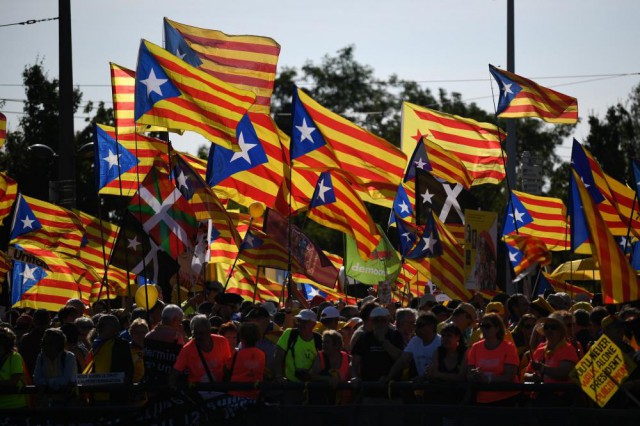 Manifestaţie test pentru separatiştii catalani