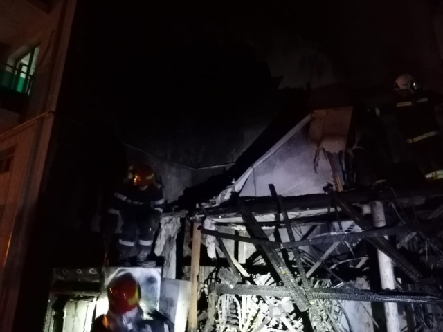 Terasa hotelului Laguna din Mamaia, în flăcări! VIDEO
